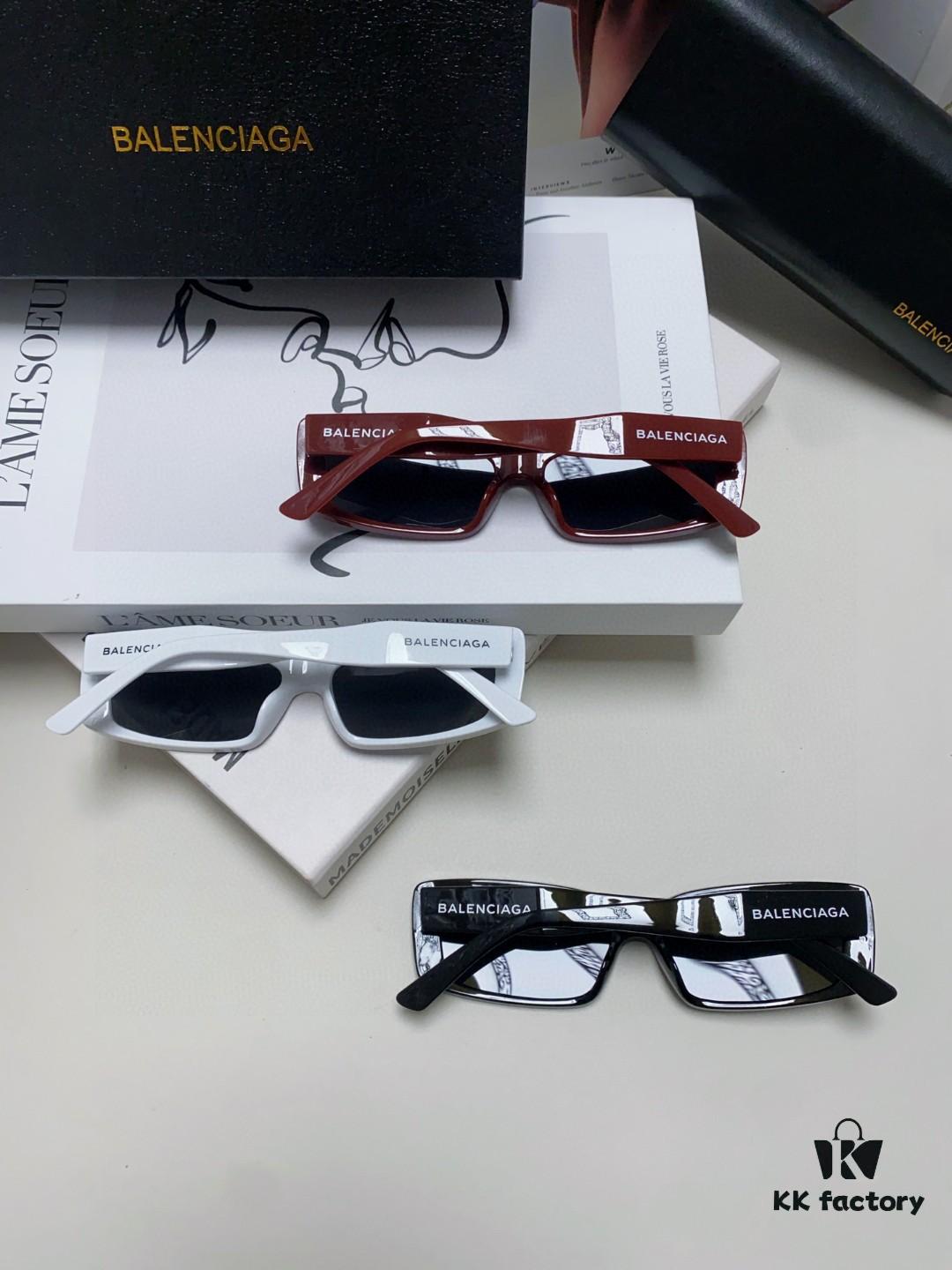 6931adaaccd8ab3d7afa1e38 Balenciaga 2025 New Arrival European and American Fashion Statement Square Sunglasses, Instagram-Trending Rectangular Sun Glasses with Wide Lettering, Avant-Garde Unisex Eyewear