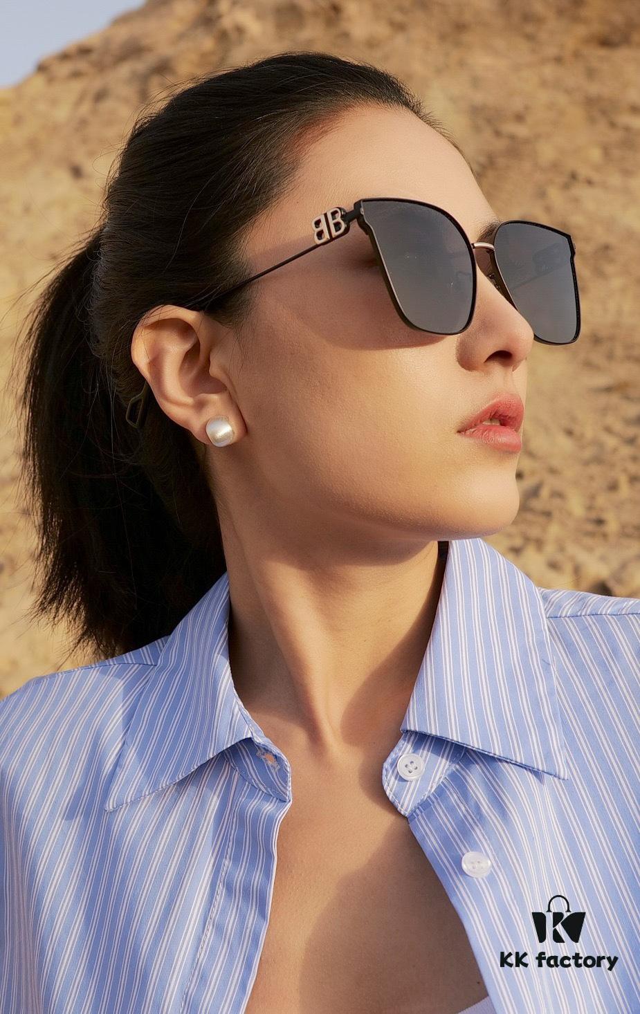 6931adb0ccd8ab3d7afa1e84 BALENCIAGA Spring Summer New Arrival Sunglasses with Metal Double B Logo on Temples, Stylish and Versatile Design