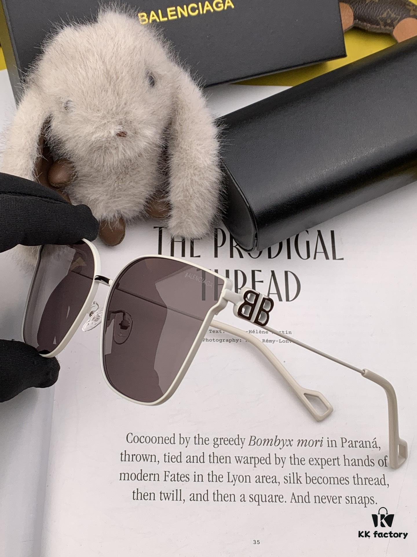 6931adb0ccd8ab3d7afa1e89 BALENCIAGA Spring Summer New Arrival Sunglasses with Metal Double B Logo on Temples, Stylish and Versatile Design
