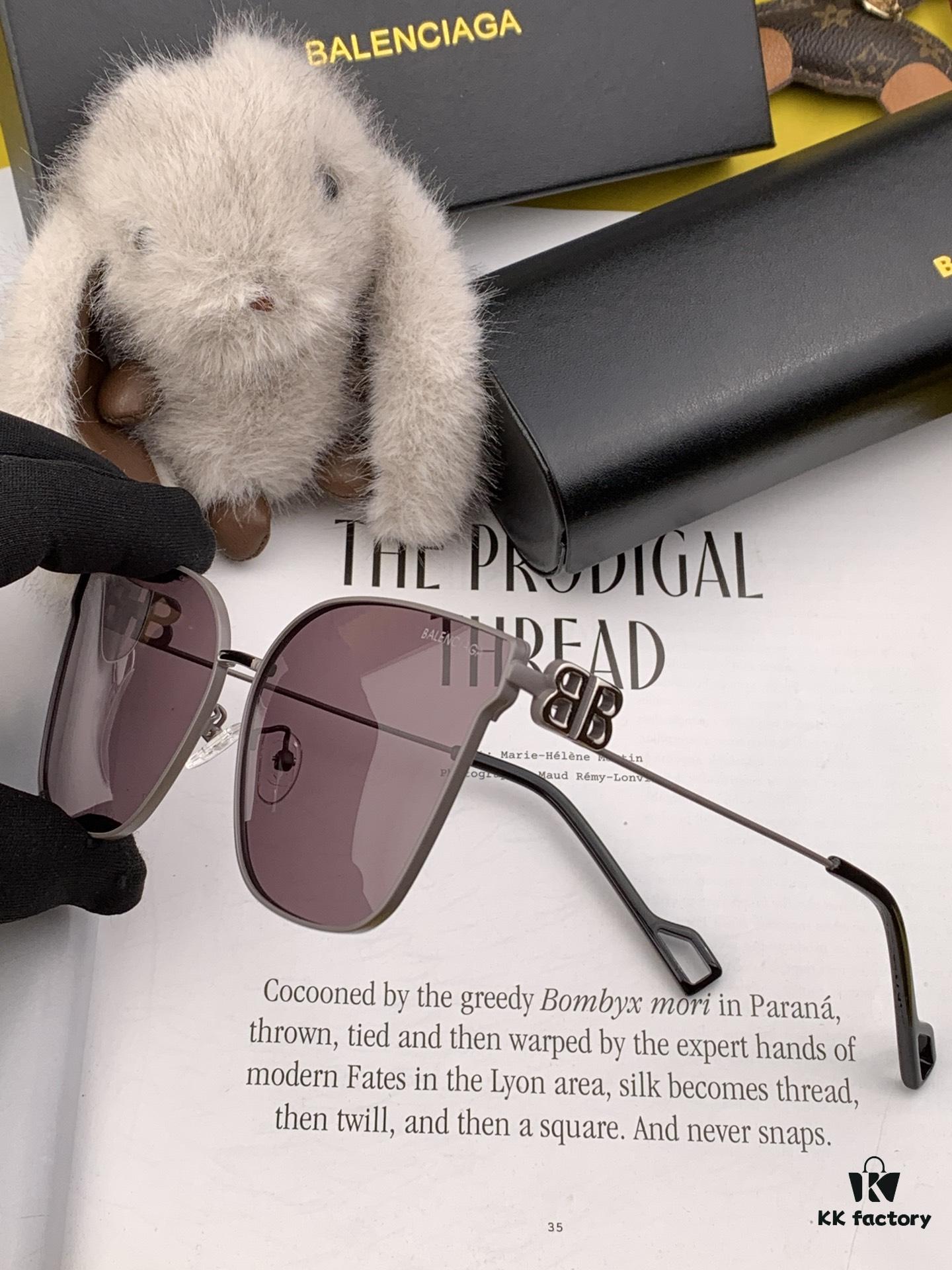 6931adb0ccd8ab3d7afa1e8b BALENCIAGA Spring Summer New Arrival Sunglasses with Metal Double B Logo on Temples, Stylish and Versatile Design