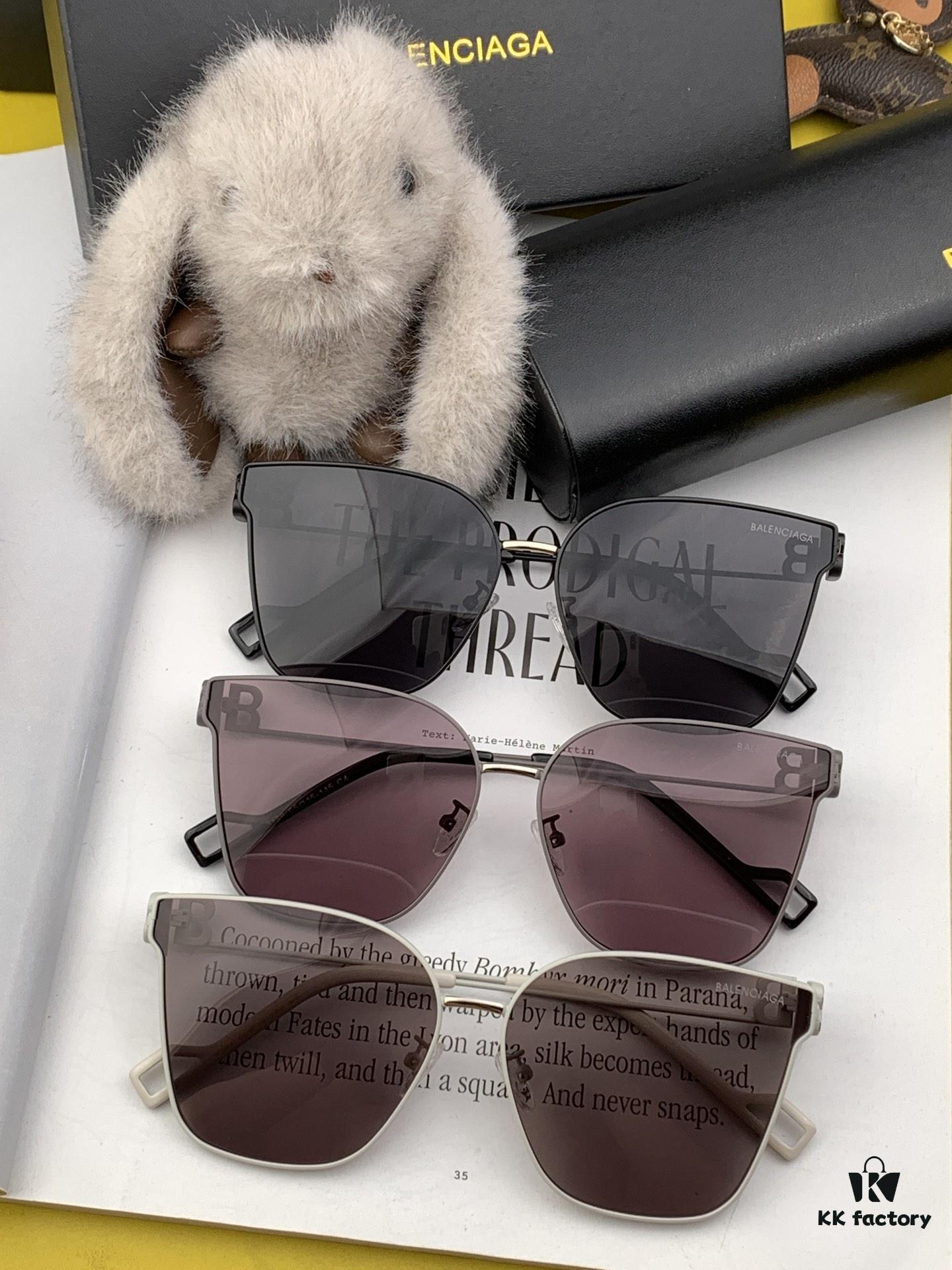 6931adb0ccd8ab3d7afa1e8c BALENCIAGA Spring Summer New Arrival Sunglasses with Metal Double B Logo on Temples, Stylish and Versatile Design
