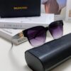 6931adb9ccd8ab3d7afa1f10 BALENCIAGA Square Retro Sunglasses with Gold BB Logo and Folding Hinge