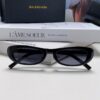 6931adbaccd8ab3d7afa1f19 Balenciaga Retro Small Oval Sunglasses Unisex, Minimalist Fashion Narrow Frame Sun Glasses for Men and Women, Stylish Face-Framing Eyewear