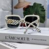 6931adbeccd8ab3d7afa1f56 BALENCIAGA Paris Fashion Street Snap Polarized Sunglasses for Women Clover Square Sunglasses Large Frame Slimming UV Protection Trendy Summer Hot Selling Eyewear