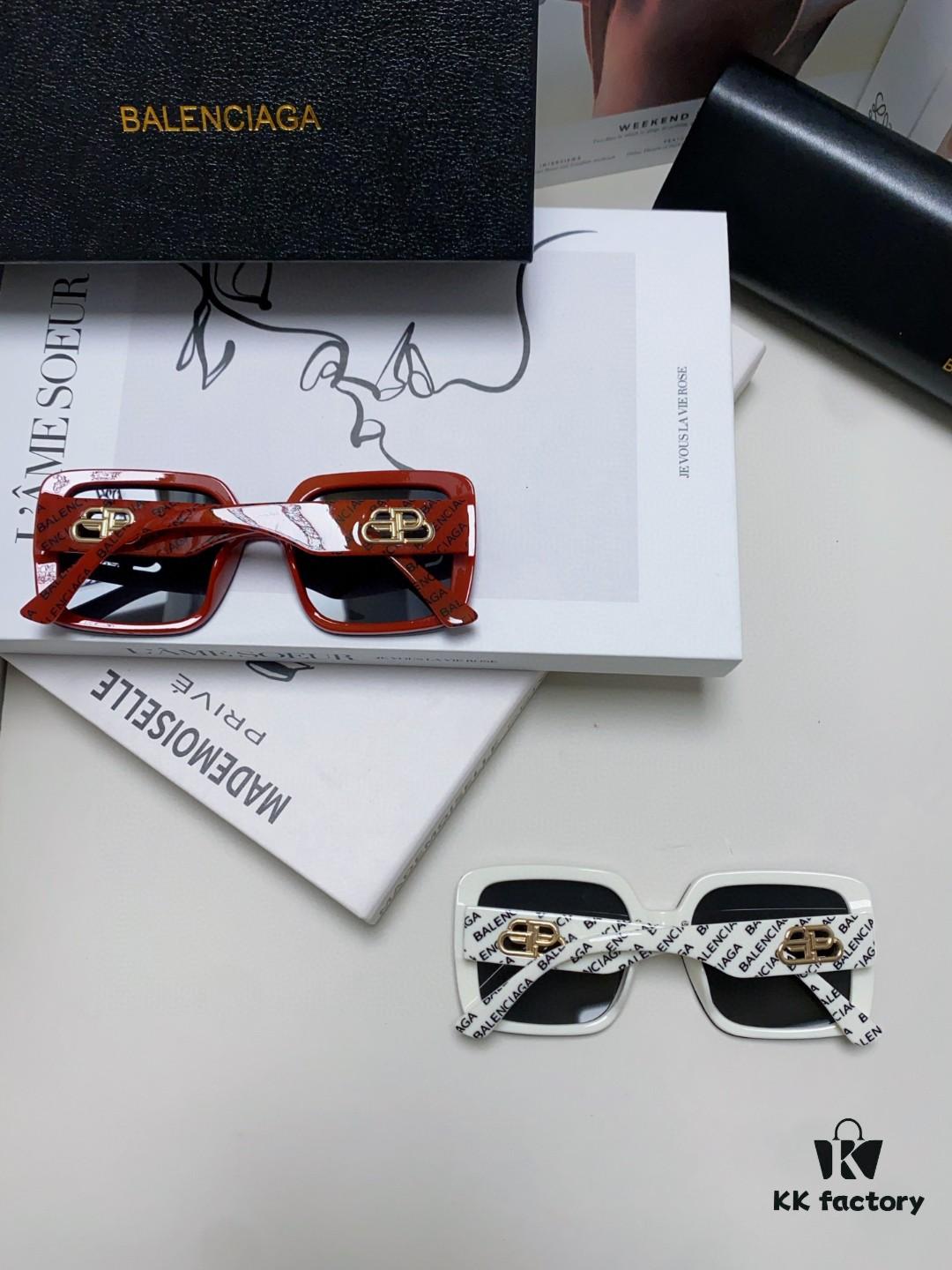 6931adbfccd8ab3d7afa1f5c BALENCIAGA Paris Fashion Street Snap Polarized Sunglasses for Women Clover Square Sunglasses Large Frame Slimming UV Protection Trendy Summer Hot Selling Eyewear