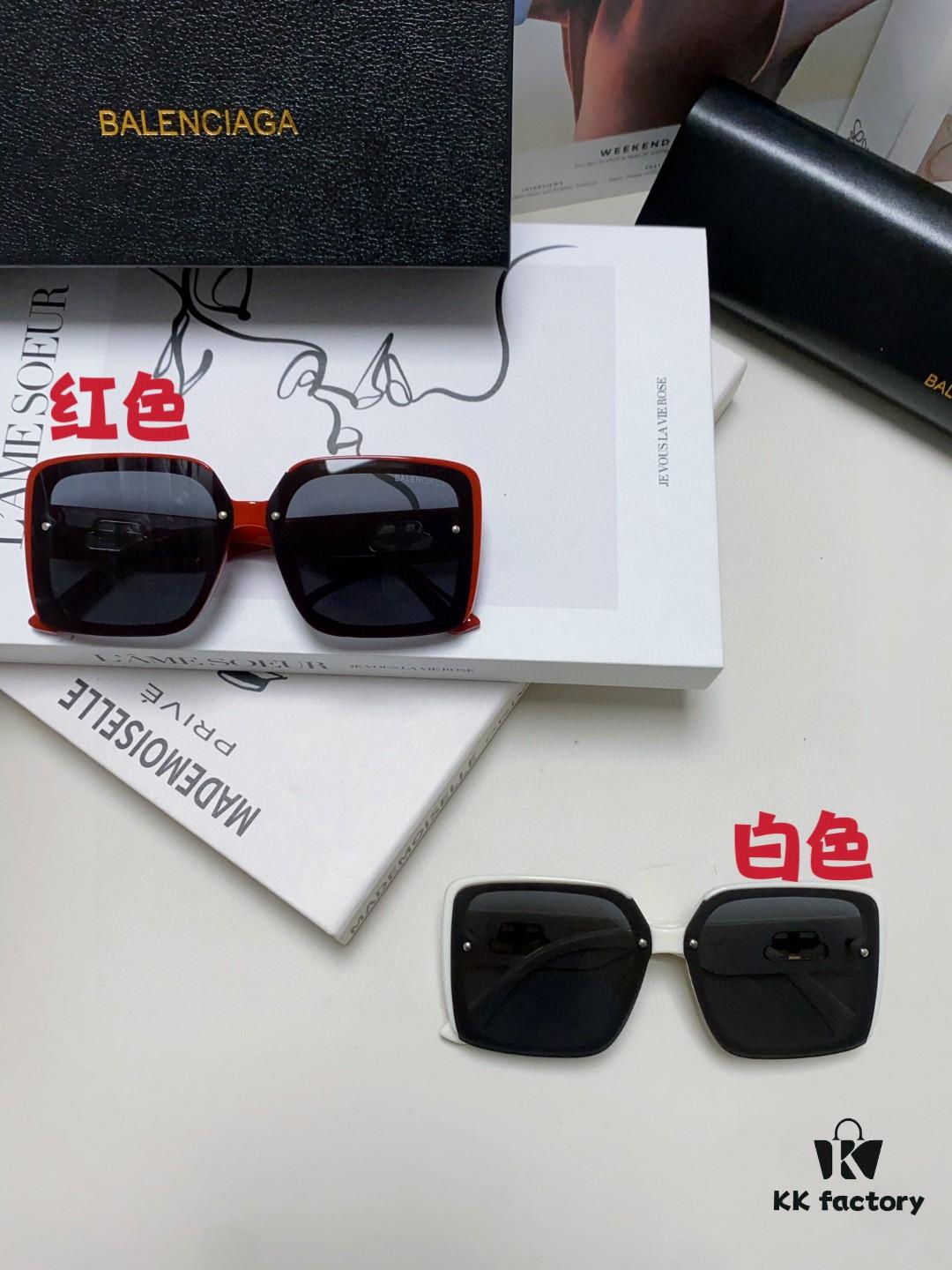 6931adbfccd8ab3d7afa1f5d BALENCIAGA Paris Fashion Street Snap Polarized Sunglasses for Women Clover Square Sunglasses Large Frame Slimming UV Protection Trendy Summer Hot Selling Eyewear