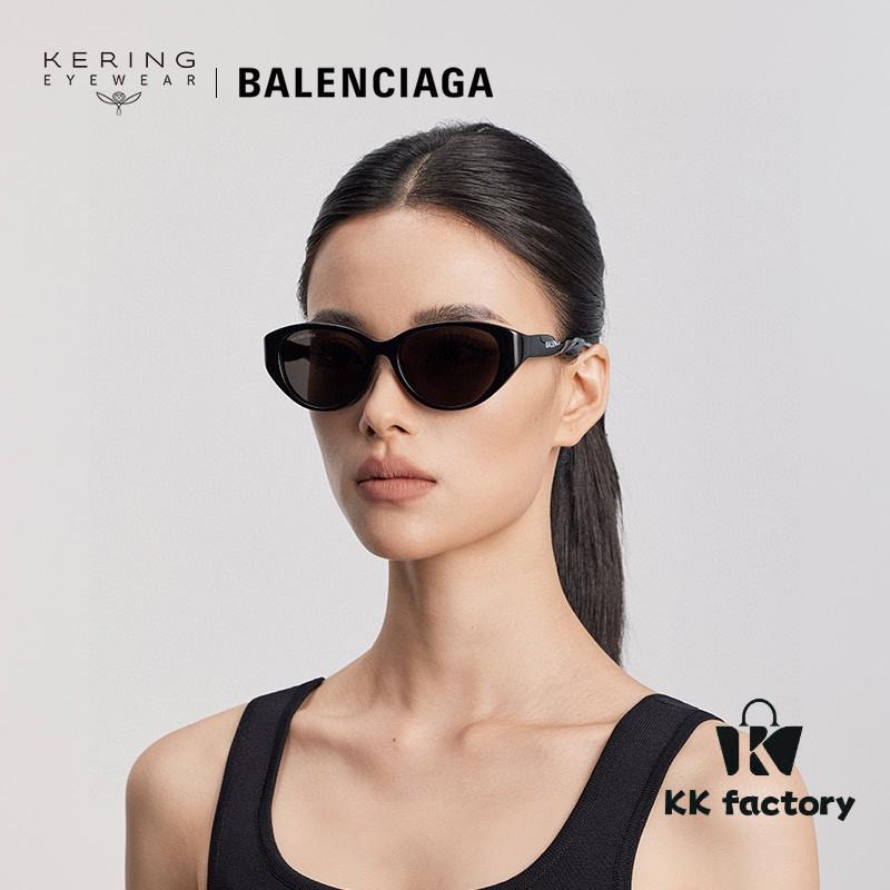 BALENCIAGA Balenciaga Latest Unique Frame Design Instantly Adorable Minimalist Small Frame High-Quality Eyewear Sunglasses
