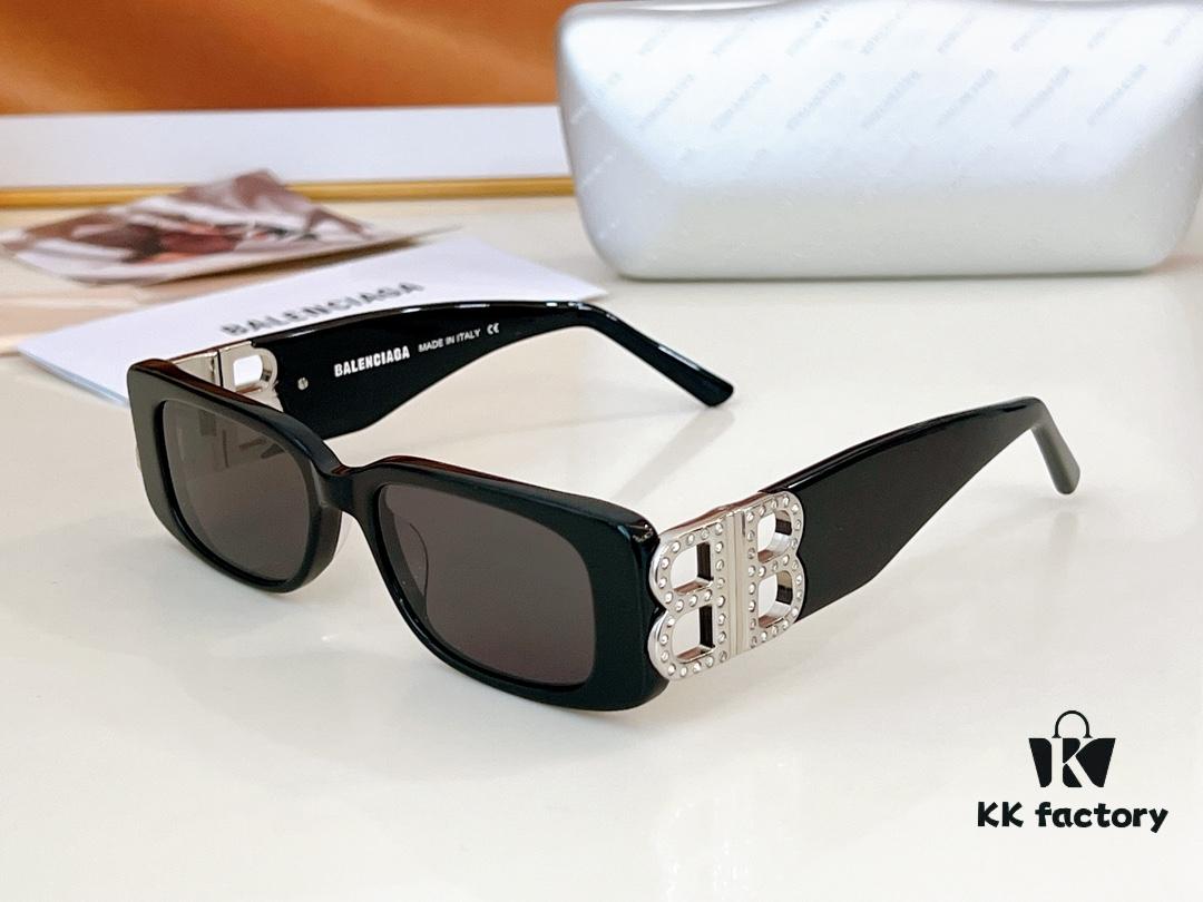 6931adc5ccd8ab3d7afa1fb1 Balenciaga Original Large Logo BB0096S Black Silver Crystal Limited Edition Sunglasses
