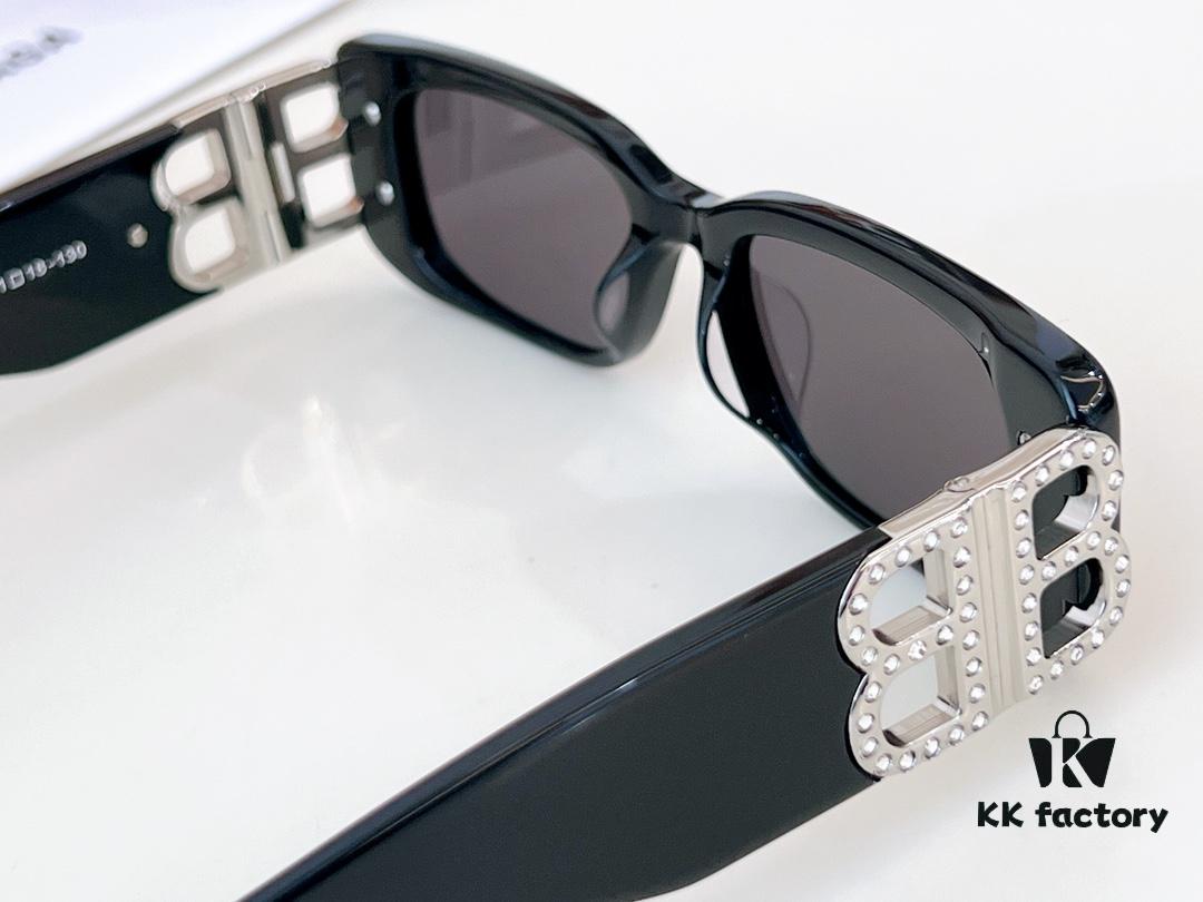 6931adc5ccd8ab3d7afa1fb4 Balenciaga Original Large Logo BB0096S Black Silver Crystal Limited Edition Sunglasses