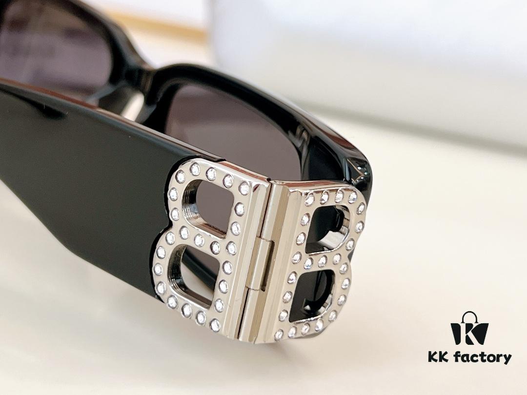 6931adc5ccd8ab3d7afa1fb5 Balenciaga Original Large Logo BB0096S Black Silver Crystal Limited Edition Sunglasses