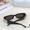 6931adc5ccd8ab3d7afa1fb6 Balenciaga Original Large Logo BB0096S Black Silver Crystal Limited Edition Sunglasses