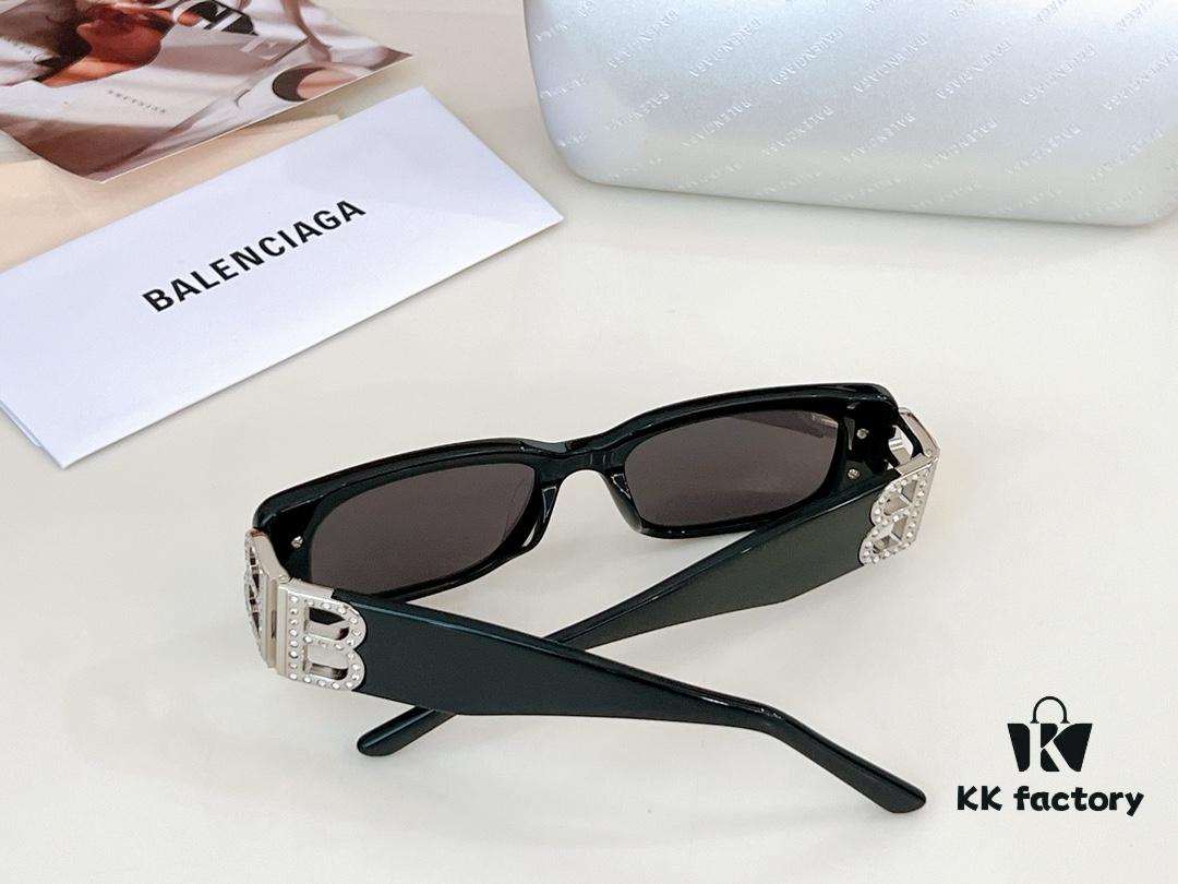 6931adc5ccd8ab3d7afa1fb6 Balenciaga Original Large Logo BB0096S Black Silver Crystal Limited Edition Sunglasses