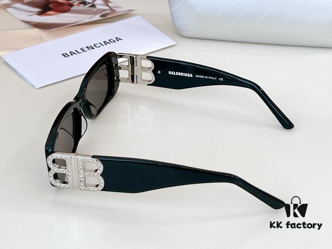 6931adc5ccd8ab3d7afa1fb7 Balenciaga Original Large Logo BB0096S Black Silver Crystal Limited Edition Sunglasses