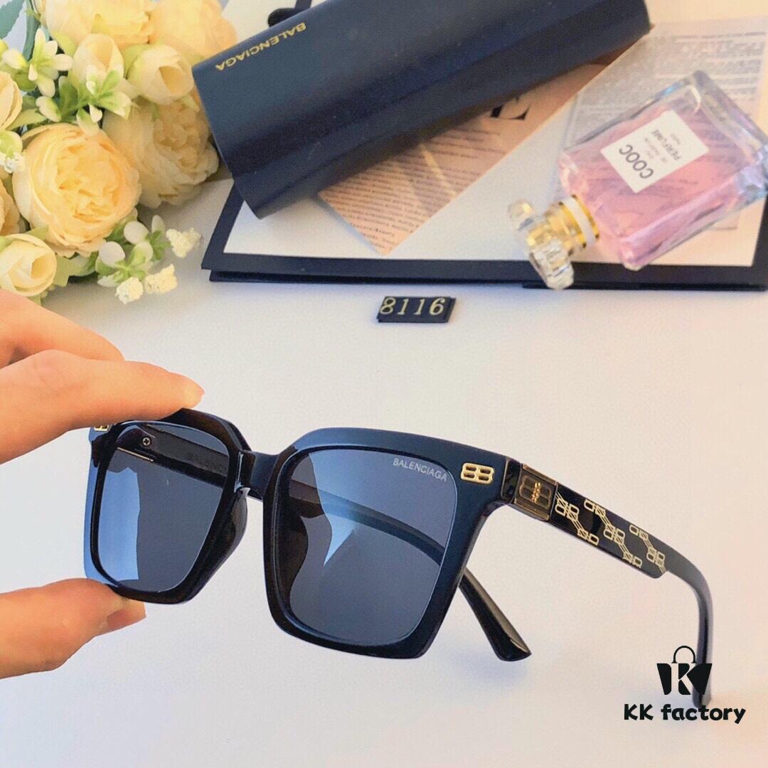 6931adc5ccd8ab3d7afa1fbc Balenciaga Retro Square Sunglasses for Women, 2024 New Ins-Style Fashionable Sun Protection Glasses, Flattering Round-Face Slimming Design