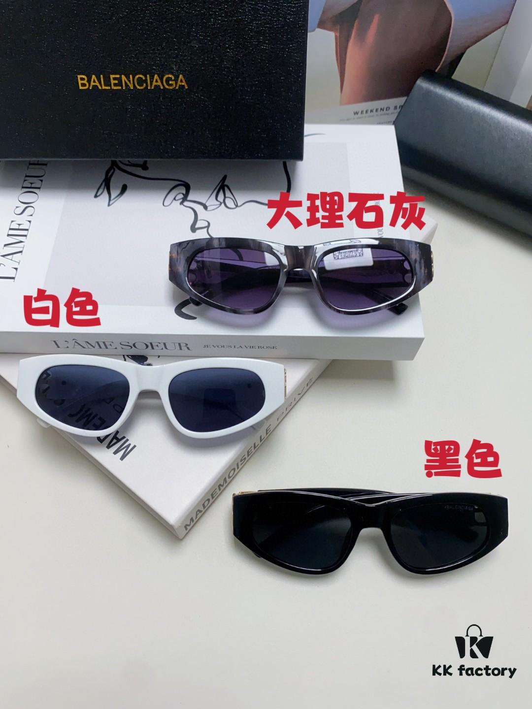 6931adc8ccd8ab3d7afa1fdf Balenciaga Black Sunglasses Double B Streetwear Style Women's Summer Sun Glasses Ins 2024 New Hip-Hop Retro Fashion High-End UV Protection Sunglasses