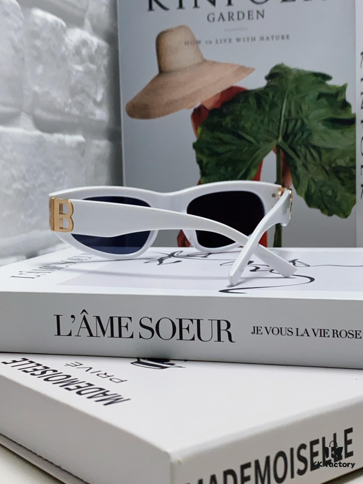 6931adc9ccd8ab3d7afa1fe4 Balenciaga Black Sunglasses Double B Streetwear Style Women's Summer Sun Glasses Ins 2024 New Hip-Hop Retro Fashion High-End UV Protection Sunglasses