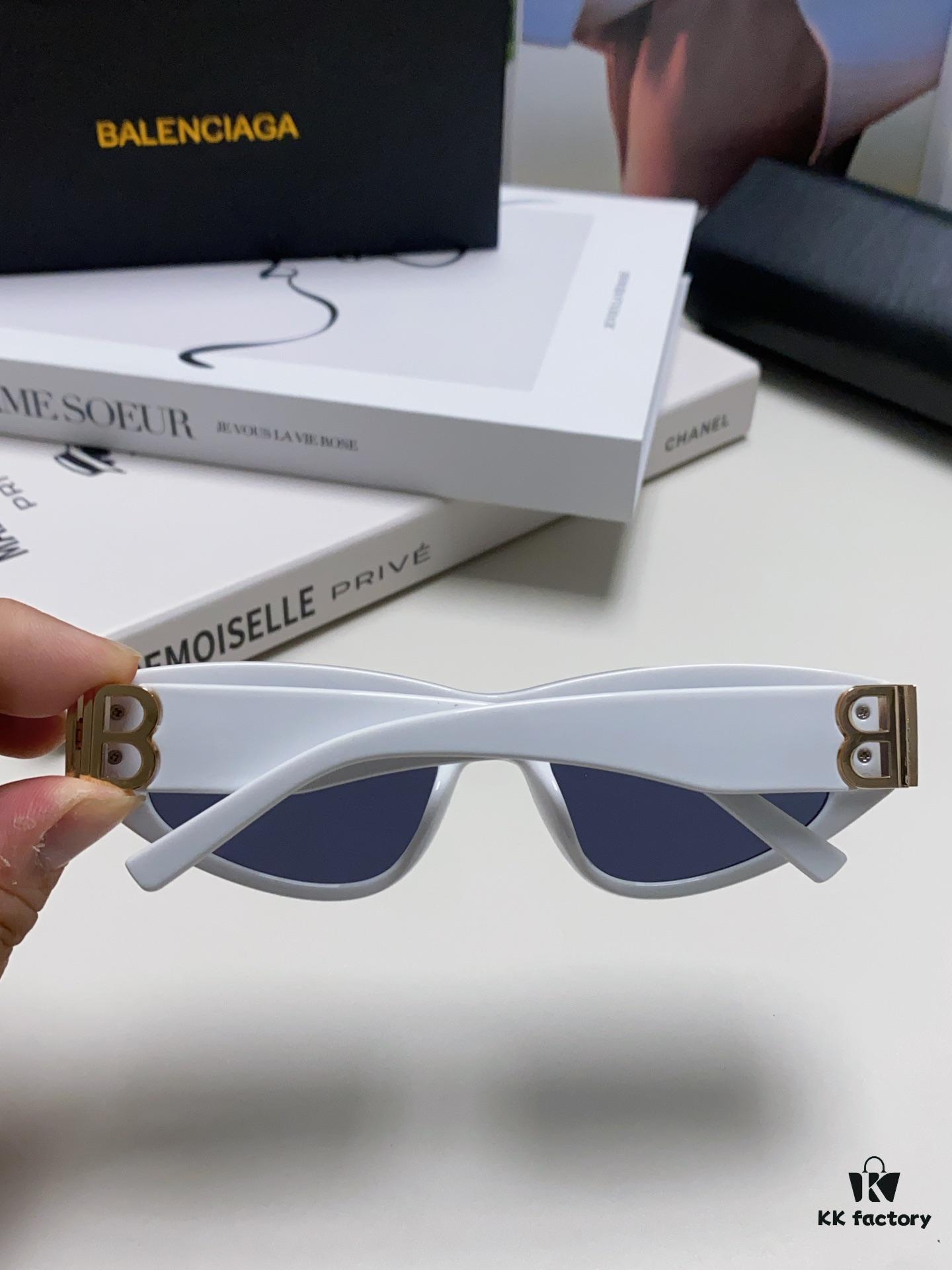 6931adc9ccd8ab3d7afa1fe6 Balenciaga Black Sunglasses Double B Streetwear Style Women's Summer Sun Glasses Ins 2024 New Hip-Hop Retro Fashion High-End UV Protection Sunglasses