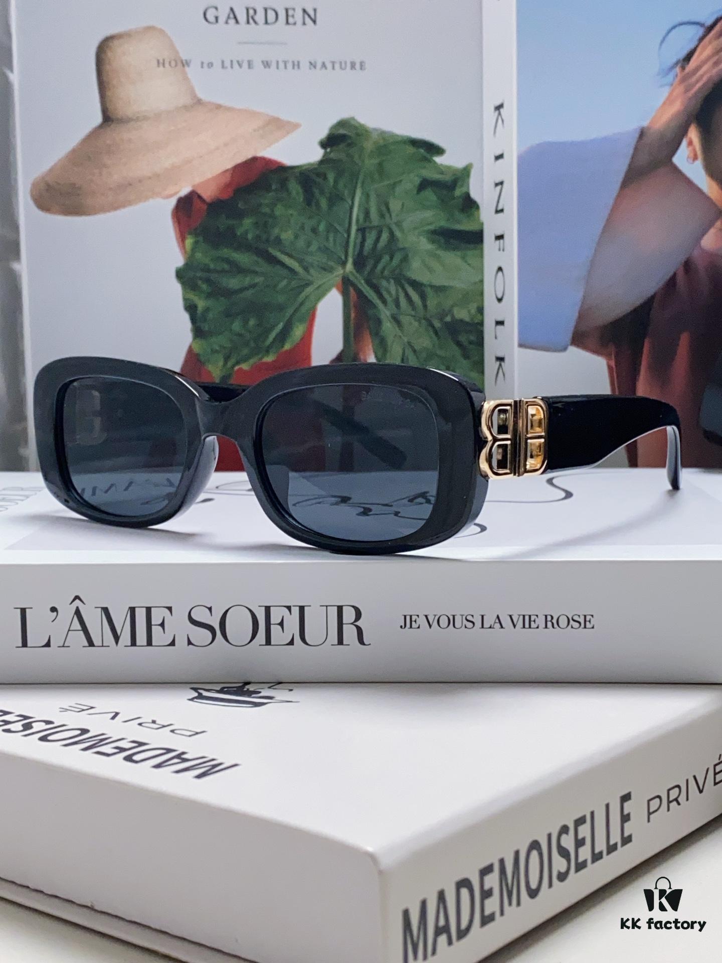 6931adccccd8ab3d7afa200a Balenciaga 2024 New Arrival Women's Fashion Classic BB Narrow-Frame Sunglasses BB0310SK
