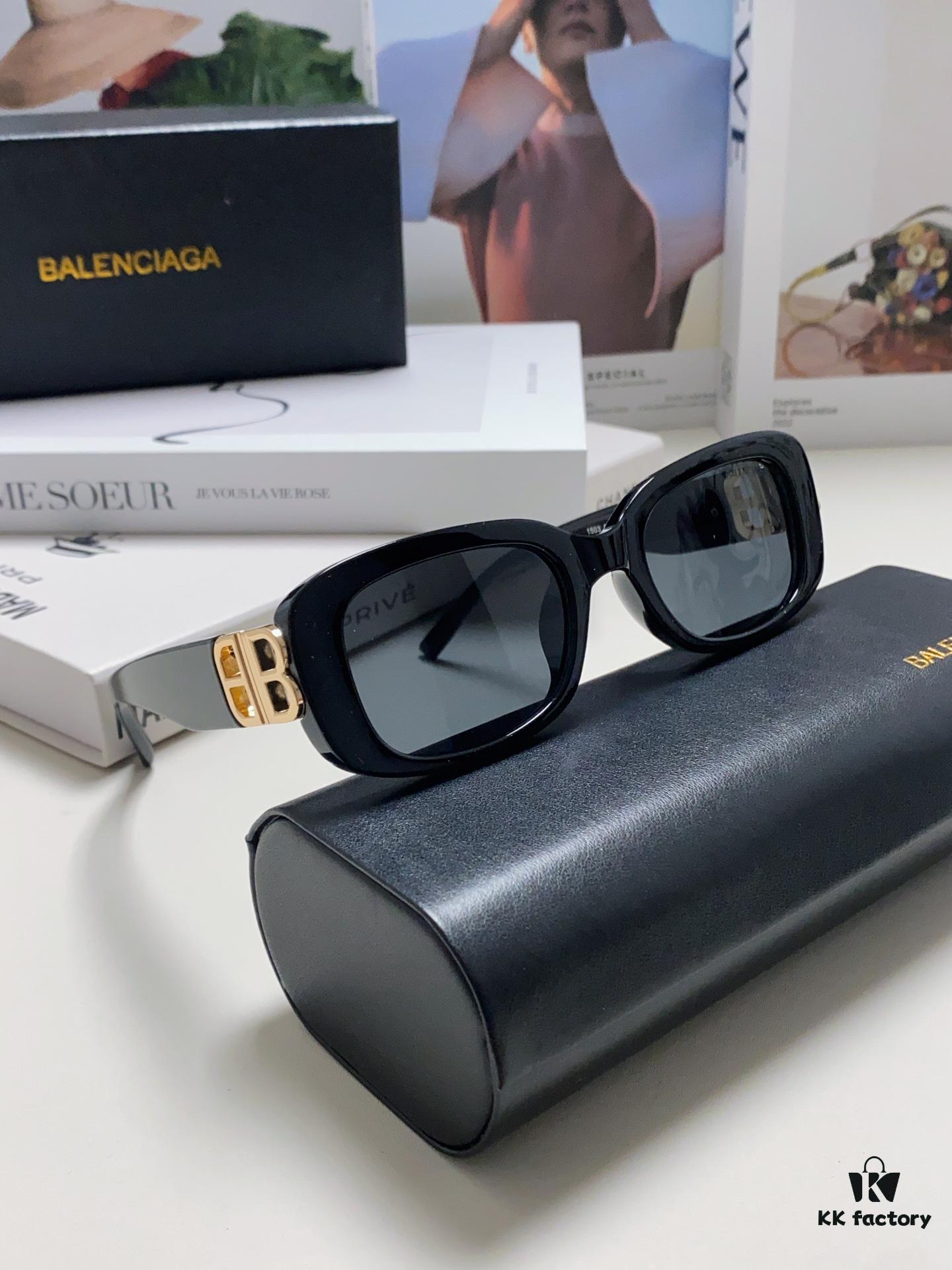 6931adcdccd8ab3d7afa2011 Balenciaga 2024 New Arrival Women's Fashion Classic BB Narrow-Frame Sunglasses BB0310SK