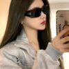 6931adcfccd8ab3d7afa2032 Balenciaga Black Square Frame BB Logo Sunglasses for Women, Stylish and Slimming UV-Protective Sun Glasses, Trendy Must-Have Fashion Accessory