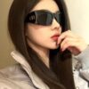 6931adcfccd8ab3d7afa2033 Balenciaga Black Square Frame BB Logo Sunglasses for Women, Stylish and Slimming UV-Protective Sun Glasses, Trendy Must-Have Fashion Accessory