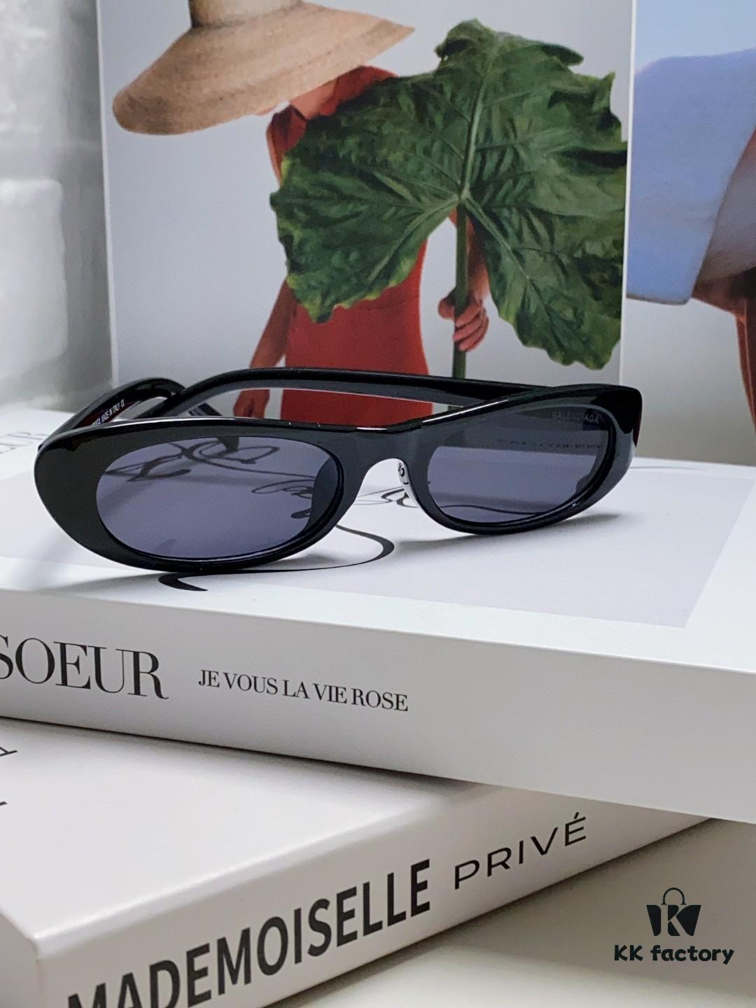 6931add2ccd8ab3d7afa2059 Balenciaga Retro Small Oval Sunglasses for Men, Minimalist Fashionable Unisex Eyewear, Trendy Narrow Frame Sun Glasses That Flatter the Face