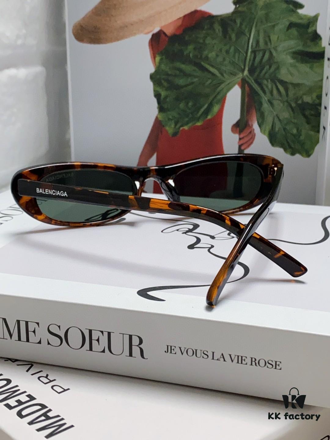 6931add2ccd8ab3d7afa2064 Balenciaga Retro Small Oval Sunglasses for Men and Women, Minimalist Fashion Narrow Frame Sunglasses, Stylish and Face-Framing UV Protection Eyewear