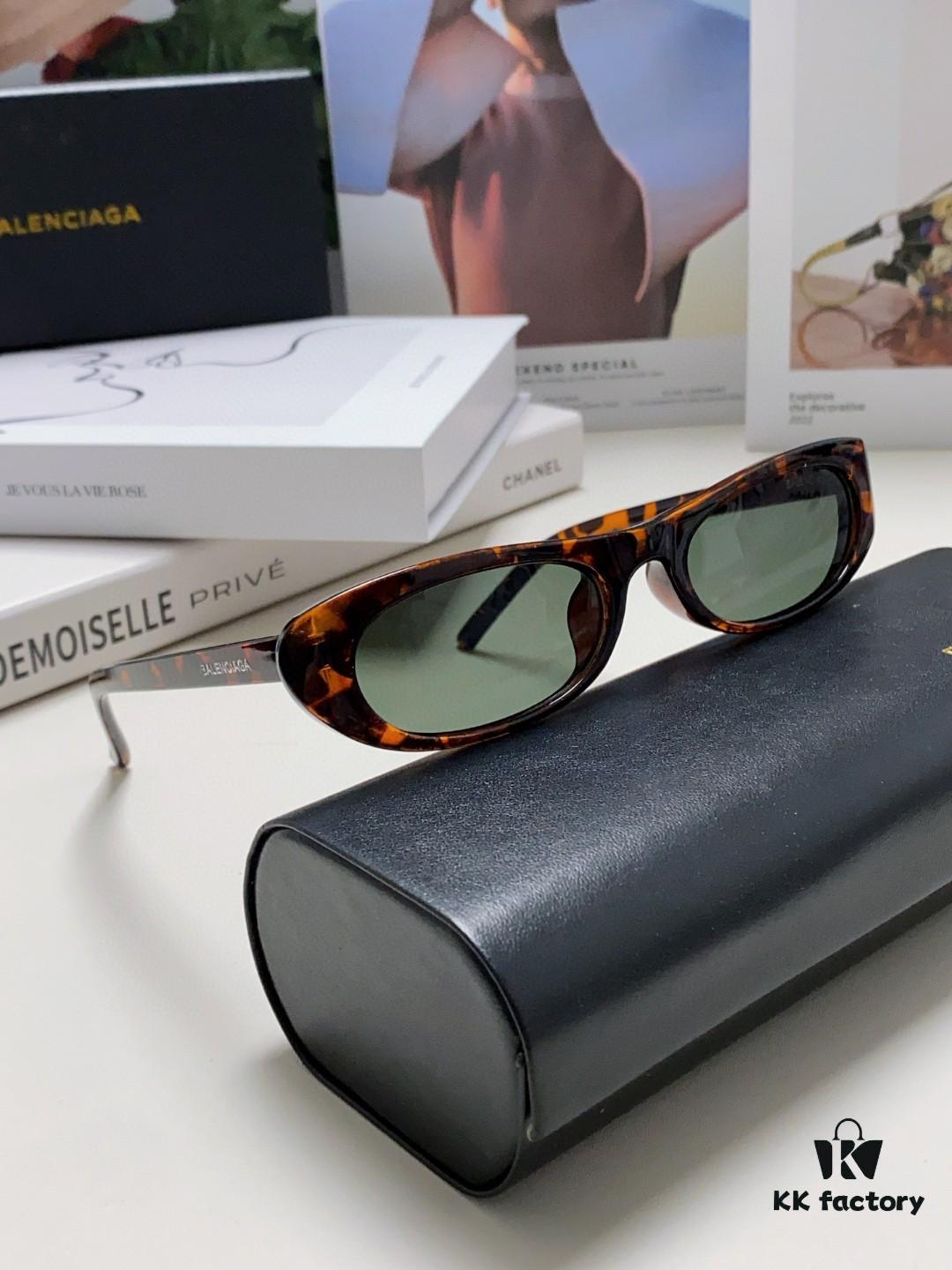 6931add3ccd8ab3d7afa2069 Balenciaga Retro Small Oval Sunglasses for Men and Women, Minimalist Fashion Narrow Frame Sunglasses, Stylish and Face-Framing UV Protection Eyewear