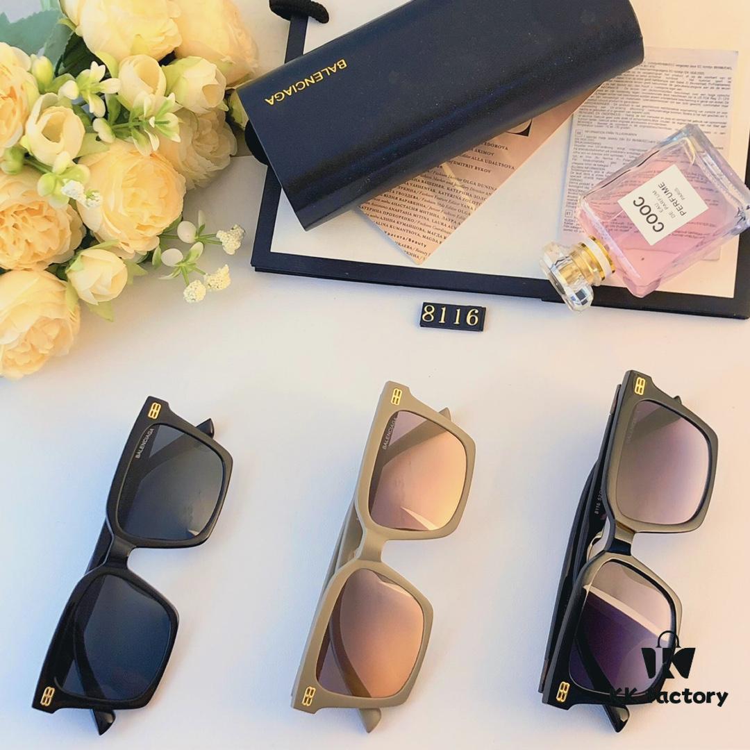 6931addeccd8ab3d7afa2101 BalenCiaga Retro Square Sunglasses for Women, 2024 New Arrival Fashion Sun Glasses with UV Protection, Stylish Round Frame Shades for Oval Face, Instagram Trendy Oversized Eyewear