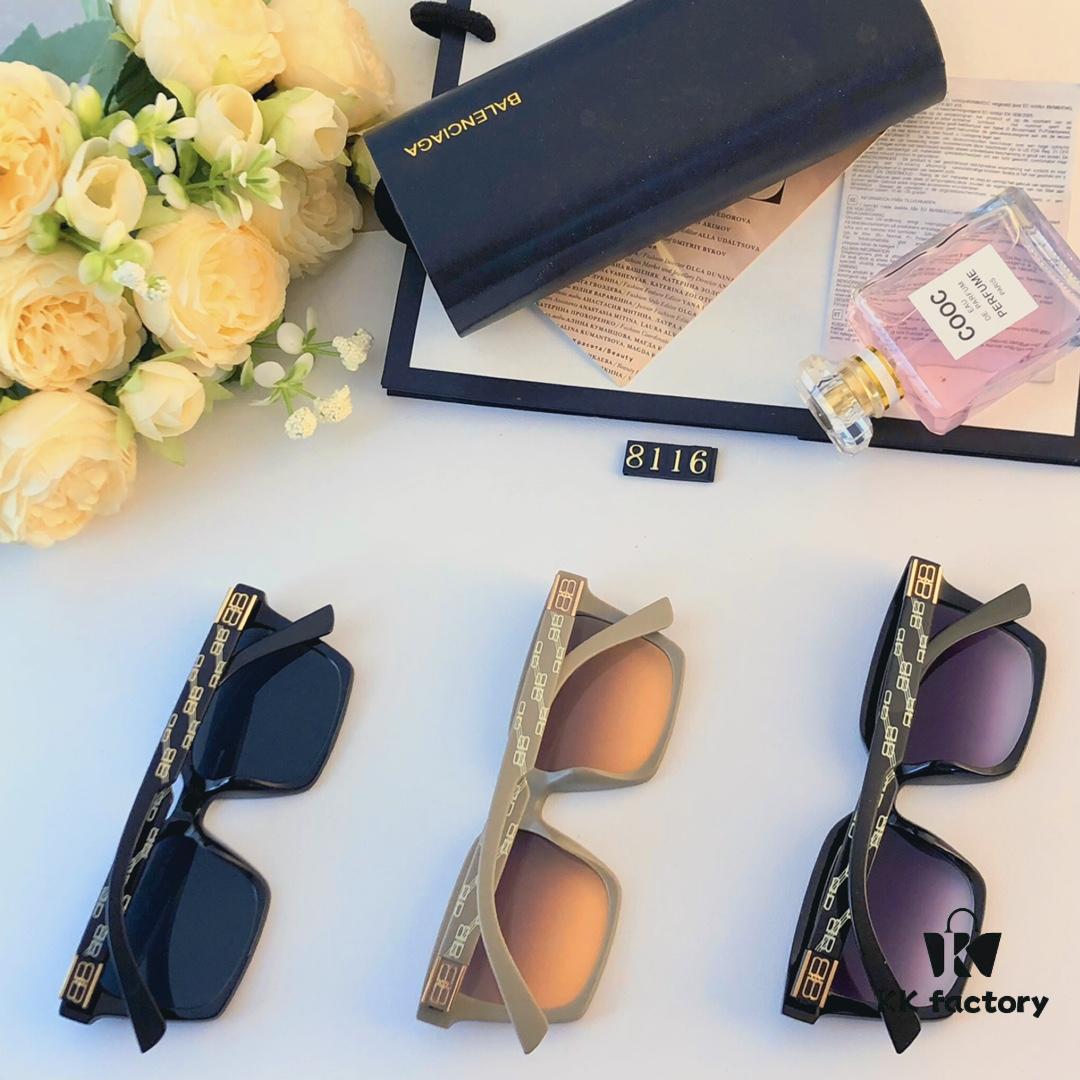 6931addeccd8ab3d7afa2102 BalenCiaga Retro Square Sunglasses for Women, 2024 New Arrival Fashion Sun Glasses with UV Protection, Stylish Round Frame Shades for Oval Face, Instagram Trendy Oversized Eyewear