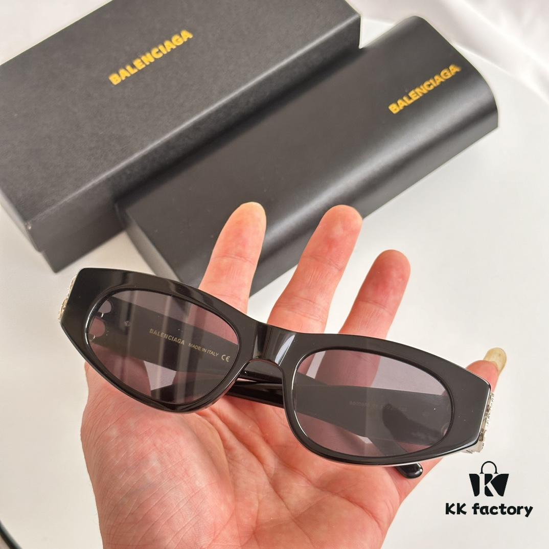6931adf0ccd8ab3d7afa21f8 Diamond-Encrusted Balenciaga BB0095S Triangular Acetate Sunglasses, Same Style as Zhao Zhaoyi's Official Website