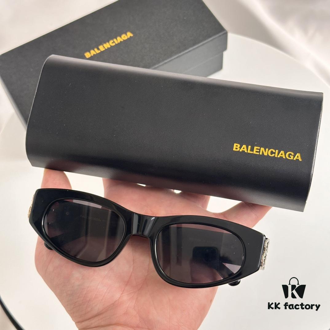 6931adf0ccd8ab3d7afa21fa Diamond-Encrusted Balenciaga BB0095S Triangular Acetate Sunglasses, Same Style as Zhao Zhaoyi's Official Website