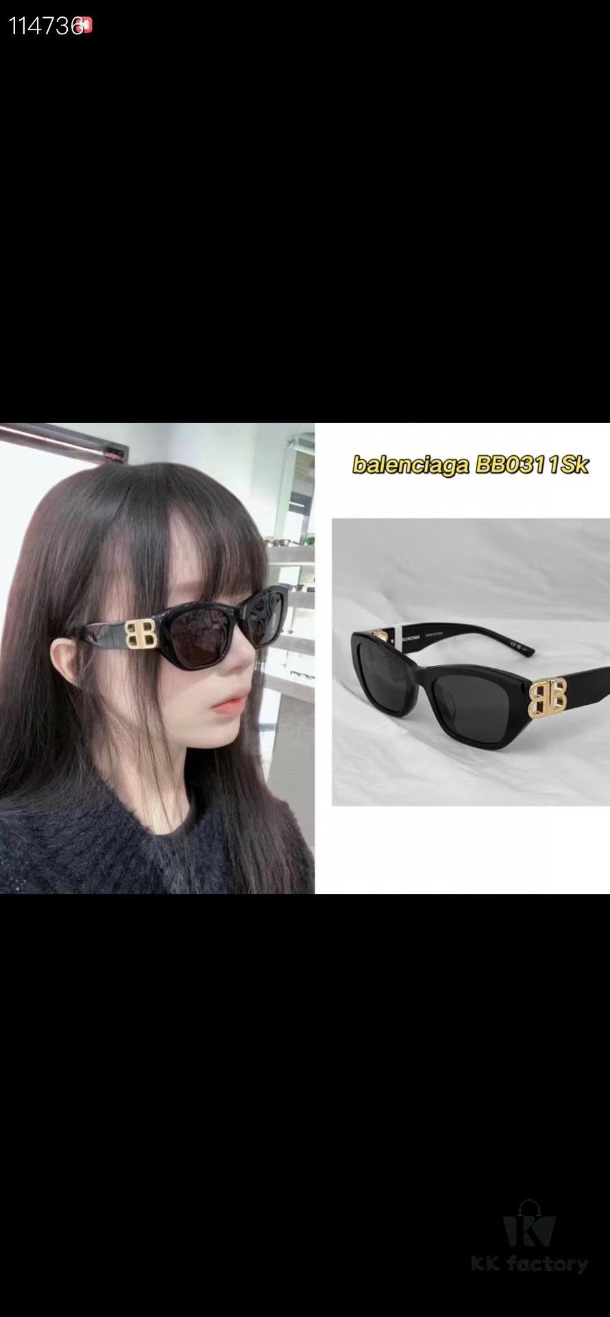 6931adf2ccd8ab3d7afa220e BALENCIAGA Balenciaga Latest Unique Design That Wins You at First Sight BB0311 size: 53□21-140