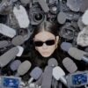 BALENCIAGA BB0310SK Black and Gold Sunglasses