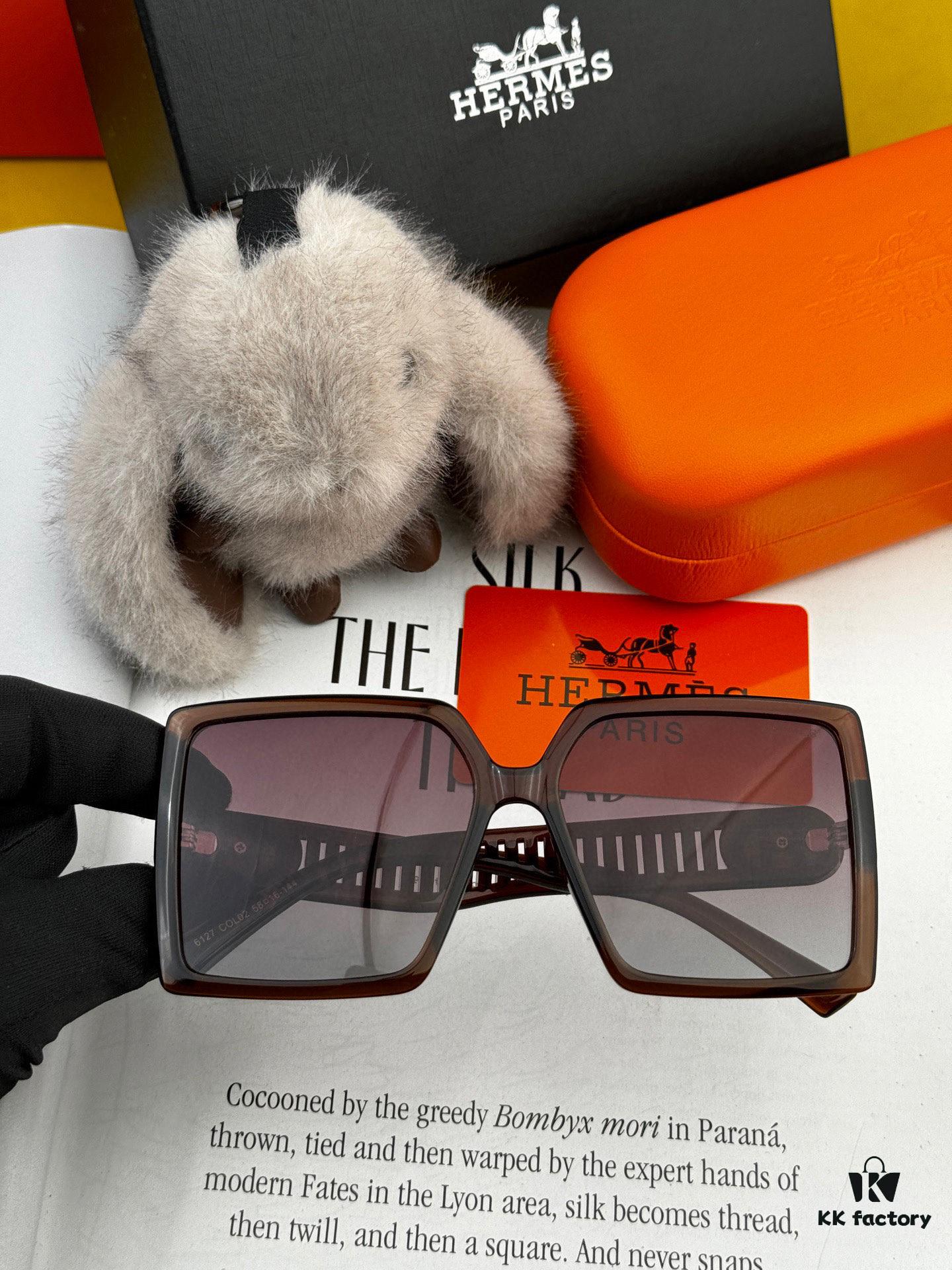 6931ae03ccd8ab3d7afa2305 HERMES Spring 2025 New Arrival Original Luxury Square Sunglasses - High-Quality Authentic Design