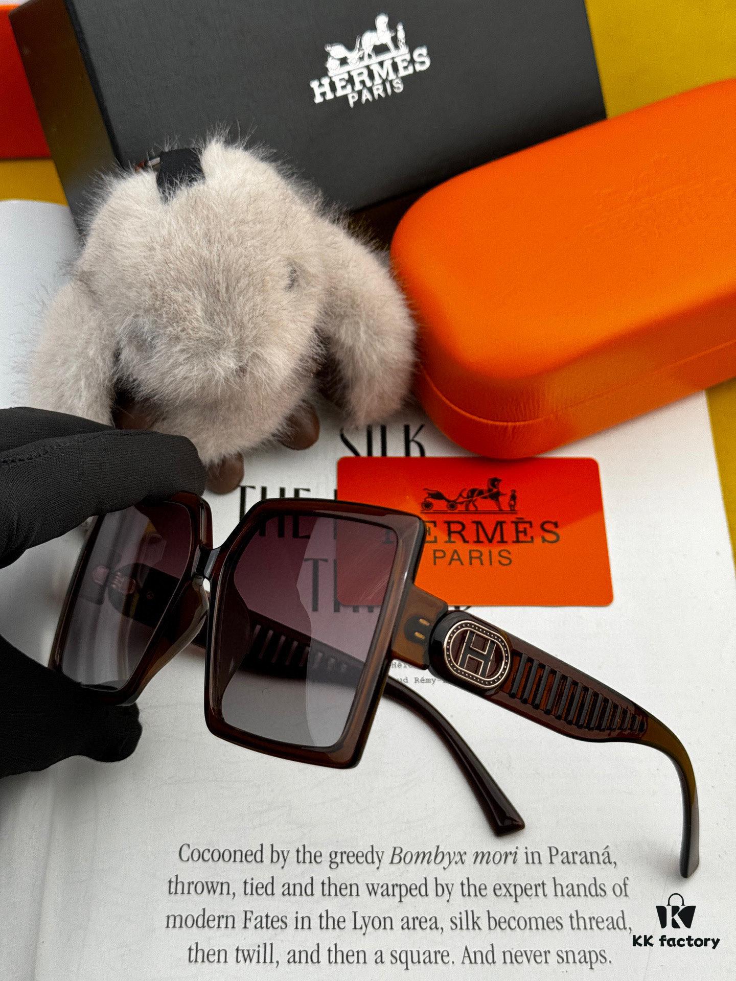 6931ae04ccd8ab3d7afa2308 HERMES Spring 2025 New Arrival Original Luxury Square Sunglasses - High-Quality Authentic Design