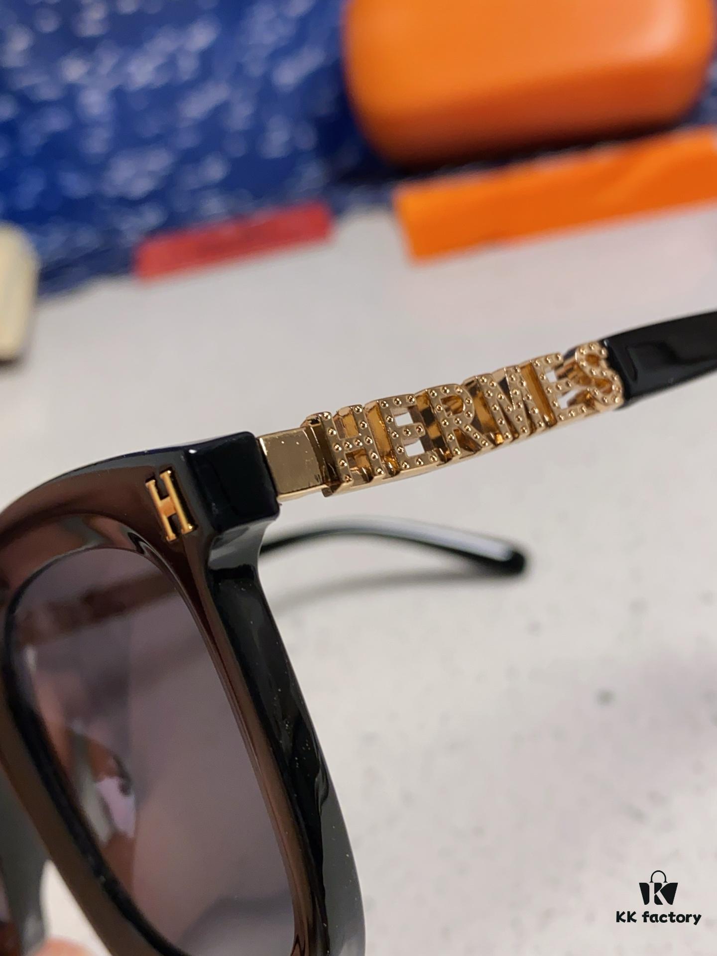 6931ae06ccd8ab3d7afa2324 Hermes 2025 New Arrival Retro Square Unisex Sunglasses for Women, Slimming Design for Round Faces, Fashionable Metal-Frame with Hollow Temples, Stylish UV-Protection Sunglasses