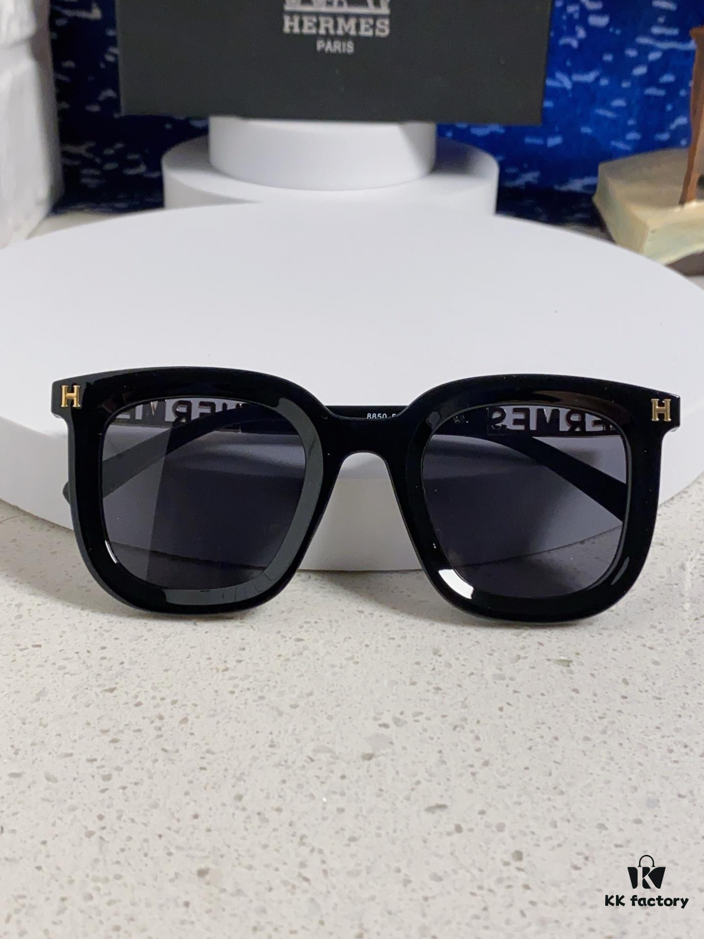 6931ae06ccd8ab3d7afa2325 Hermes 2025 New Arrival Retro Square Unisex Sunglasses for Women, Slimming Design for Round Faces, Fashionable Metal-Frame with Hollow Temples, Stylish UV-Protection Sunglasses