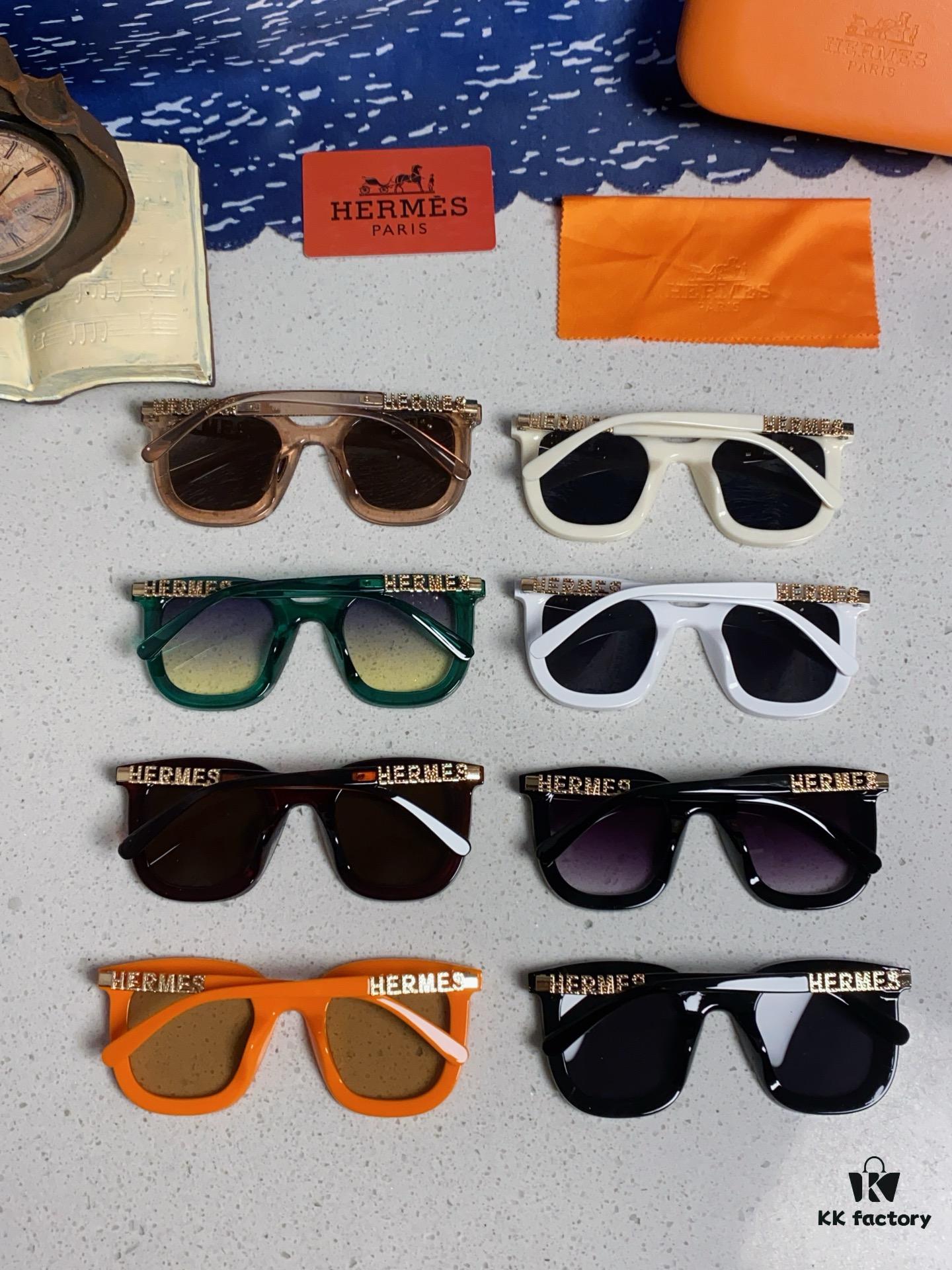 6931ae06ccd8ab3d7afa2327 Hermes 2025 New Arrival Retro Square Unisex Sunglasses for Women, Slimming Frame for Round Faces, Fashionable Metal-Embossed Temples, UV-Protective Shades