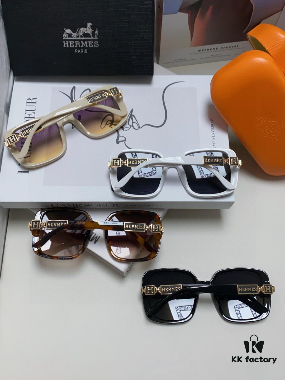 6931ae13ccd8ab3d7afa23e0 Hermes 2024 New Arrival Women's Oversized Round-Square Sunglasses with Polarized UV Protection for Driving, Face-Framing Sun Glasses