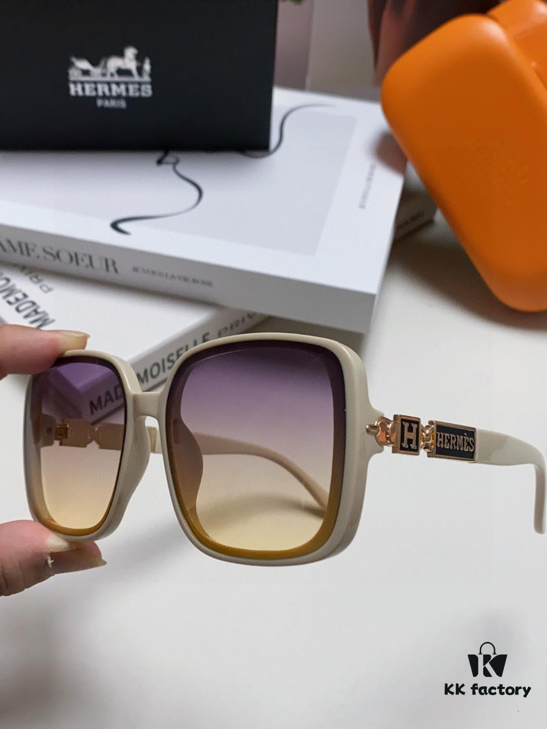 6931ae15ccd8ab3d7afa23f1 Hermes 2024 New Arrival Women's Sunglasses, Polarized Driving Glasses, Large Square-Round Frame, UV Protection, Face-Framing Design