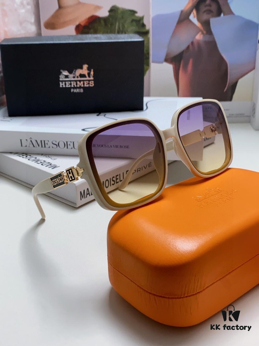 6931ae15ccd8ab3d7afa23f3 Hermes 2024 New Arrival Women's Sunglasses, Polarized Driving Glasses, Large Square-Round Frame, UV Protection, Face-Framing Design