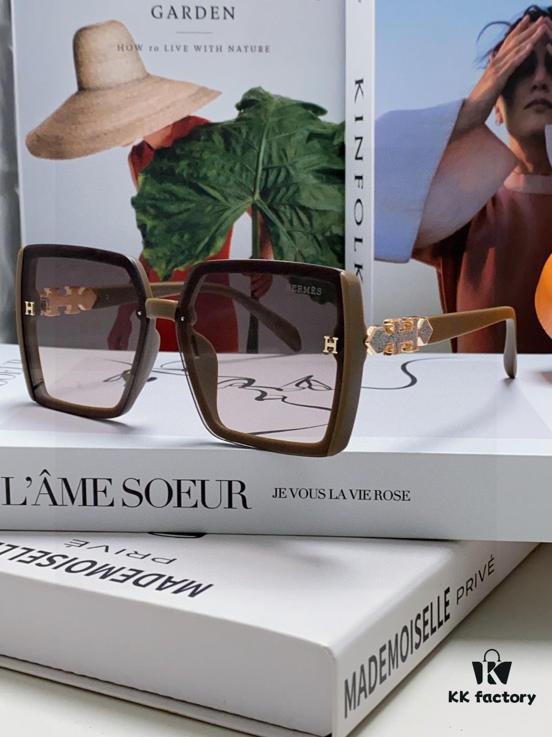 6931ae16ccd8ab3d7afa2404 Hermes 2026 New Arrival Women's High-Definition Sunglasses with Premium Cut Frame and Imported Polylite Lenses