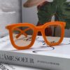 6931ae19ccd8ab3d7afa2432 Hermes 2025 New Arrival Retro Square Unisex Sunglasses for Women, Slimming Frame for Round Faces, Fashionable High-End Metal Hollow-Out Temples, UV Protection Sun Glasses