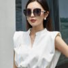 HERMES Spring 2025 New Arrival Original Luxury Square Sunglasses - High-Quality Designer Shades with Iconic Logo