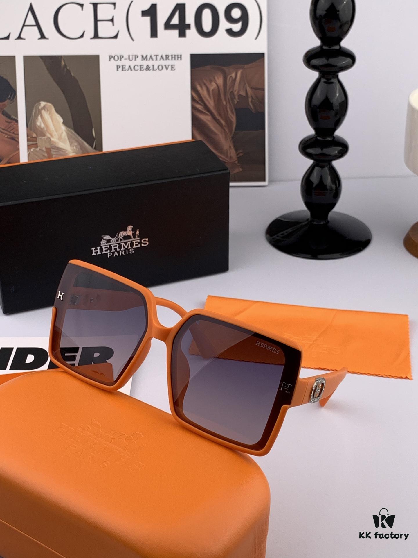 6931ae1cccd8ab3d7afa245a Polarized Series Sunglasses HERMES Original Release H6107 Luxury Square Frame Sunglasses
