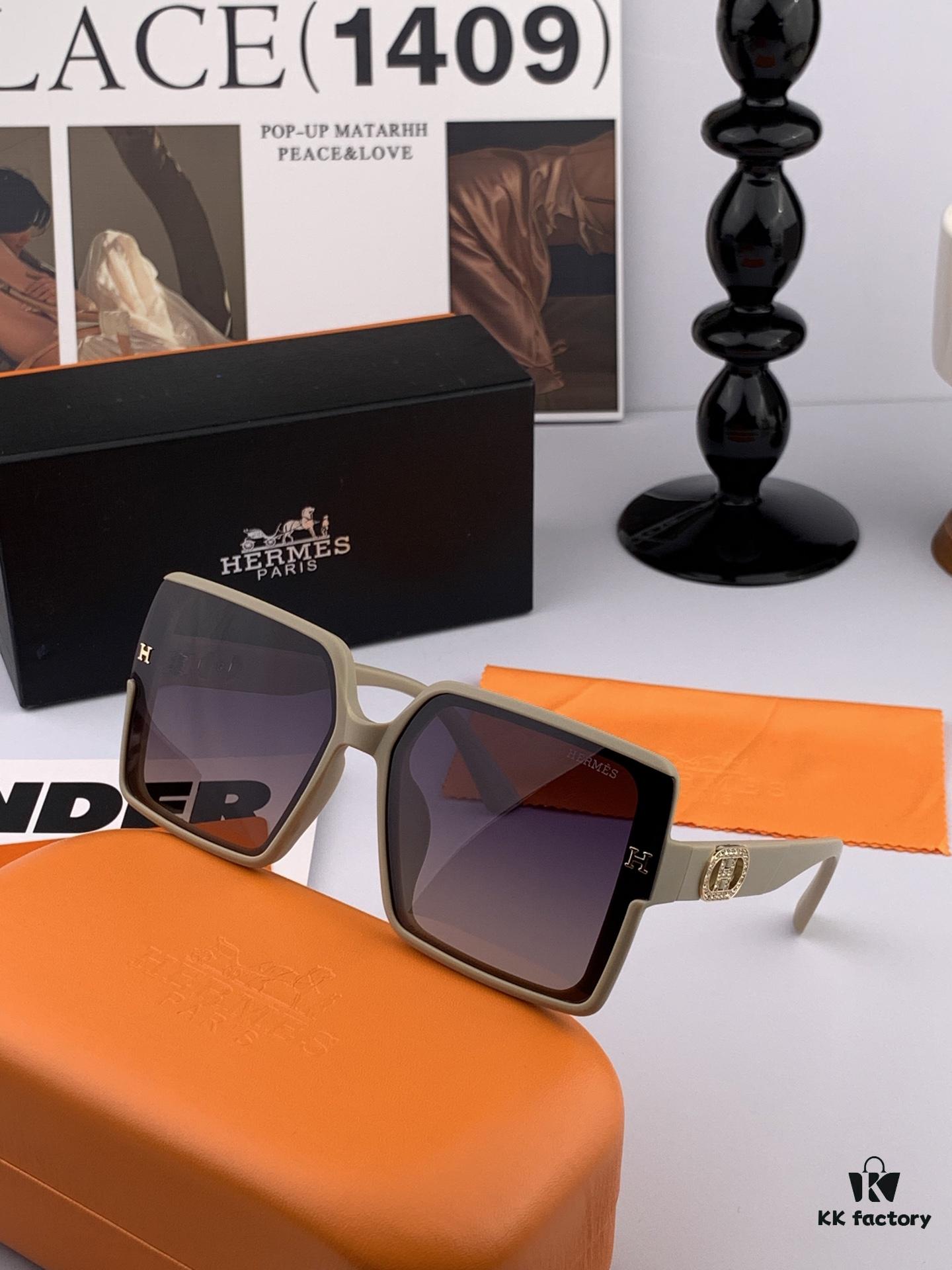 6931ae1cccd8ab3d7afa245b Polarized Series Sunglasses HERMES Original Release H6107 Luxury Square Frame Sunglasses