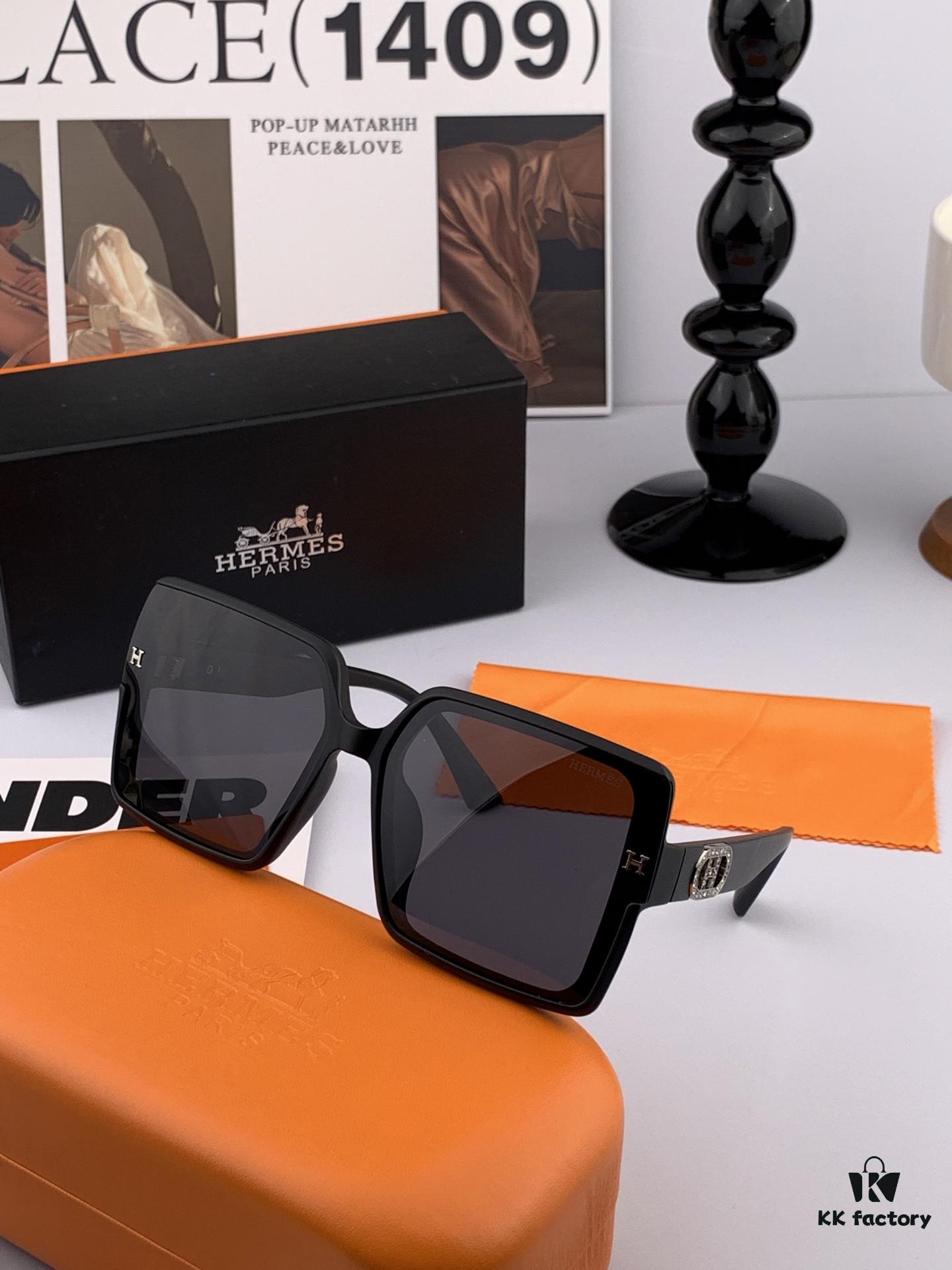 6931ae1cccd8ab3d7afa245c Polarized Series Sunglasses HERMES Original Release H6107 Luxury Square Frame Sunglasses