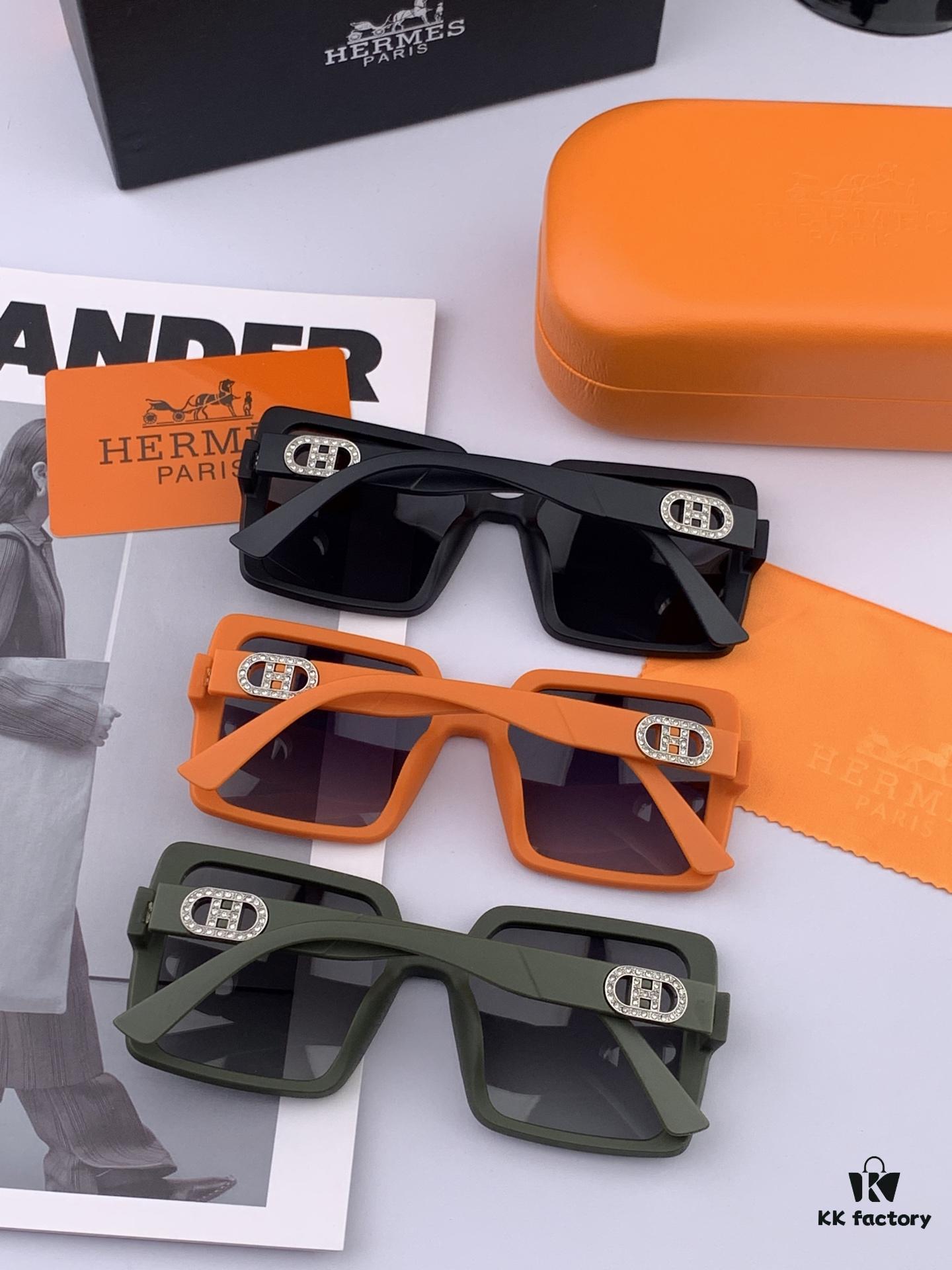 6931ae1cccd8ab3d7afa245d Polarized Series Sunglasses HERMES Original Release H6107 Luxury Square Frame Sunglasses