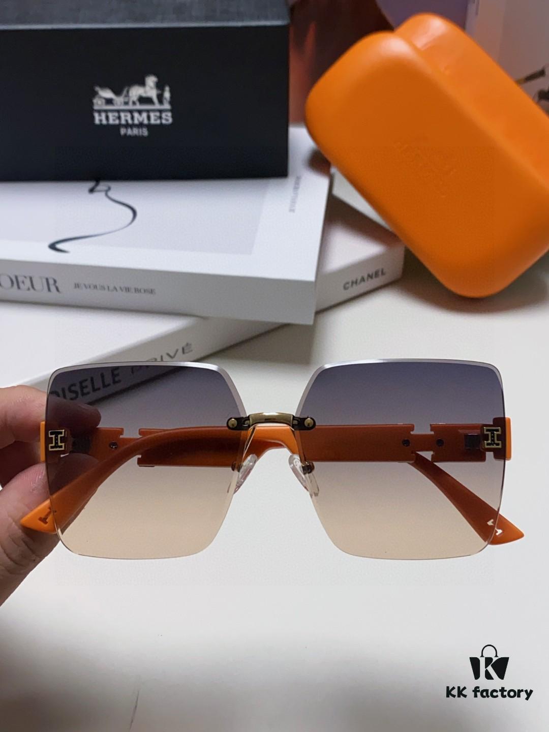 6931ae2accd8ab3d7afa2524 Hermes 2025 New Arrival Frameless Square Sunglasses, UV Protection Beach Sun Glasses with Premium Look, Slimming Effect, Unisex for Driving and Outdoor Use
